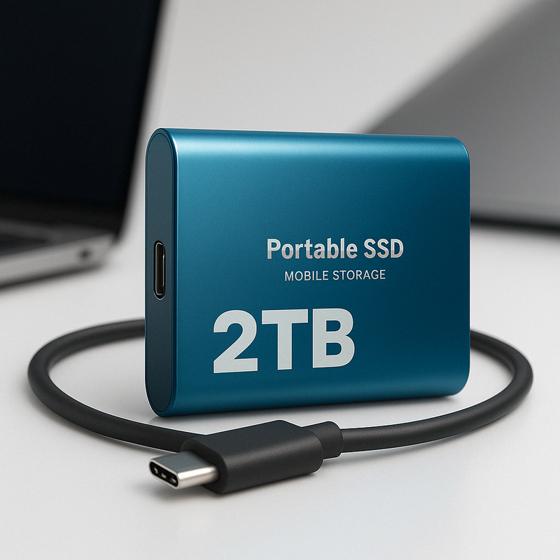 Bowlisca - Portable SSD External Drive 2TB Compact High Speed Storage