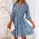 Edith - Floral Puff Sleeve Dress for Effortless Summer Style