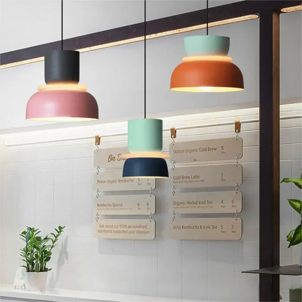 Roseva - Rina Colorful Scandinavian Pendant Light With Metal Finish
