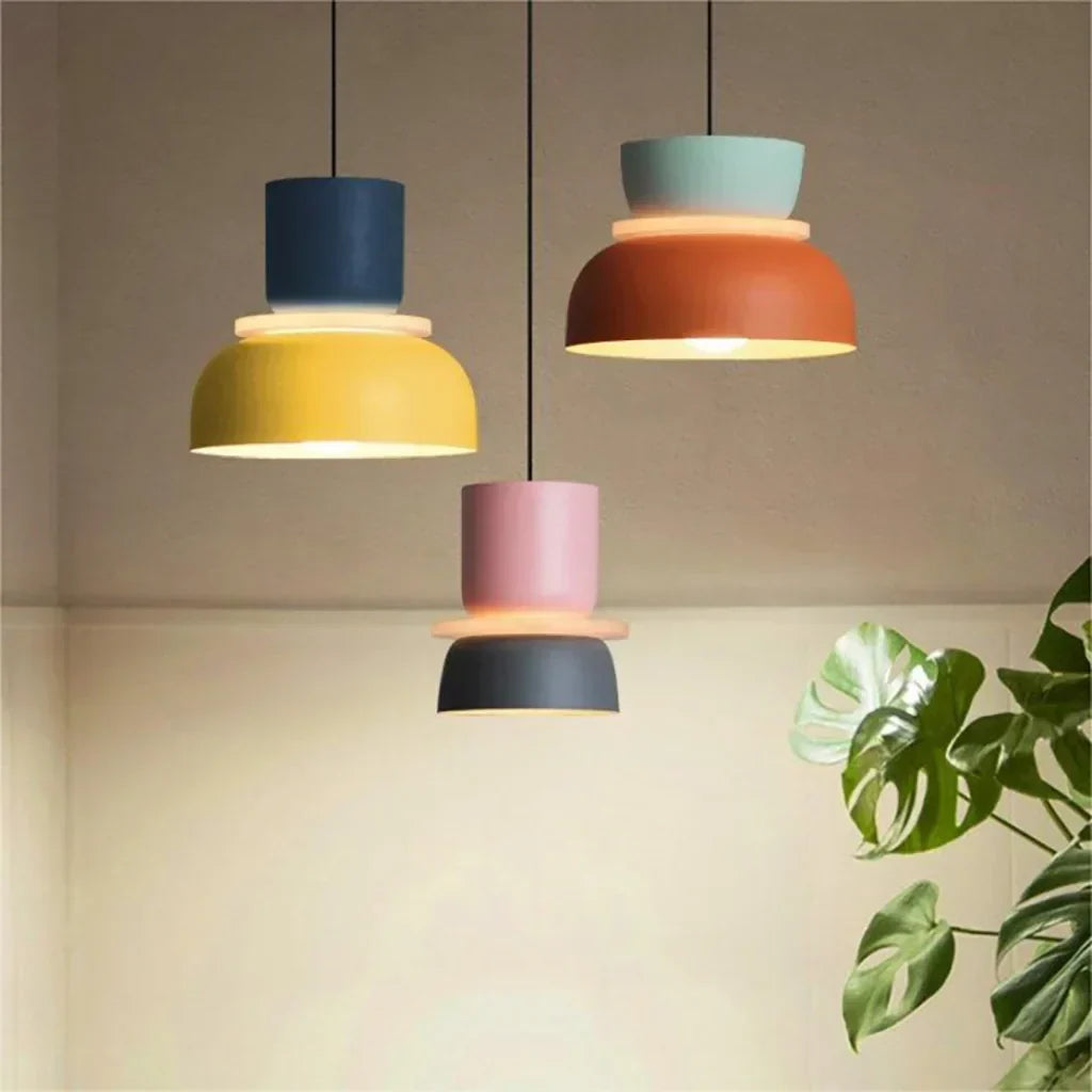 Roseva - Rina Colorful Scandinavian Pendant Light With Metal Finish