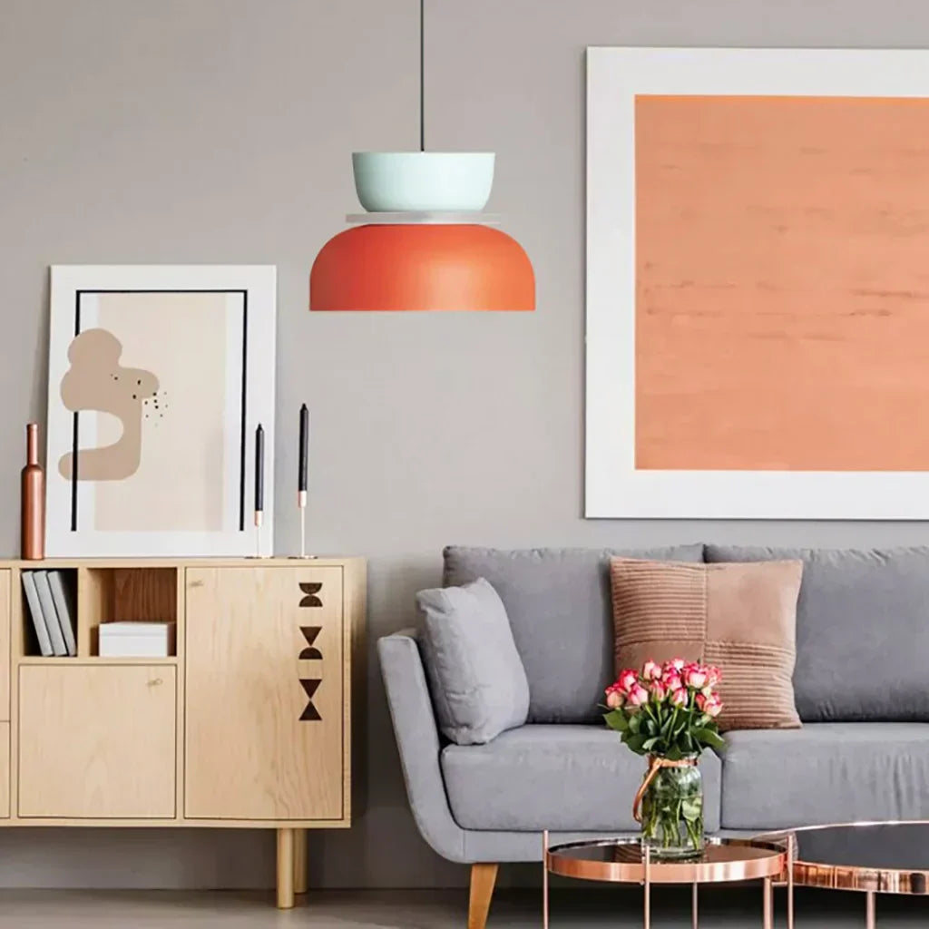 Roseva - Rina Colorful Scandinavian Pendant Light With Metal Finish