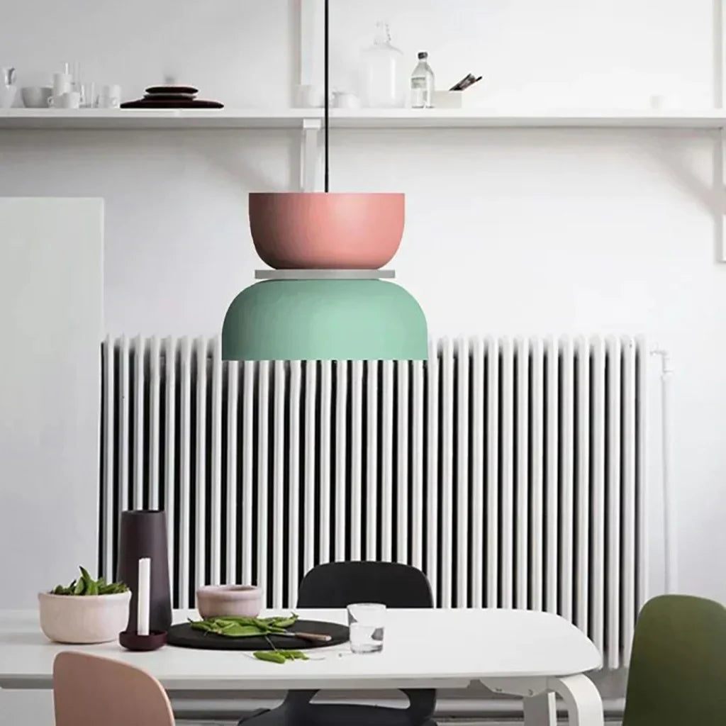 Roseva - Rina Colorful Scandinavian Pendant Light With Metal Finish