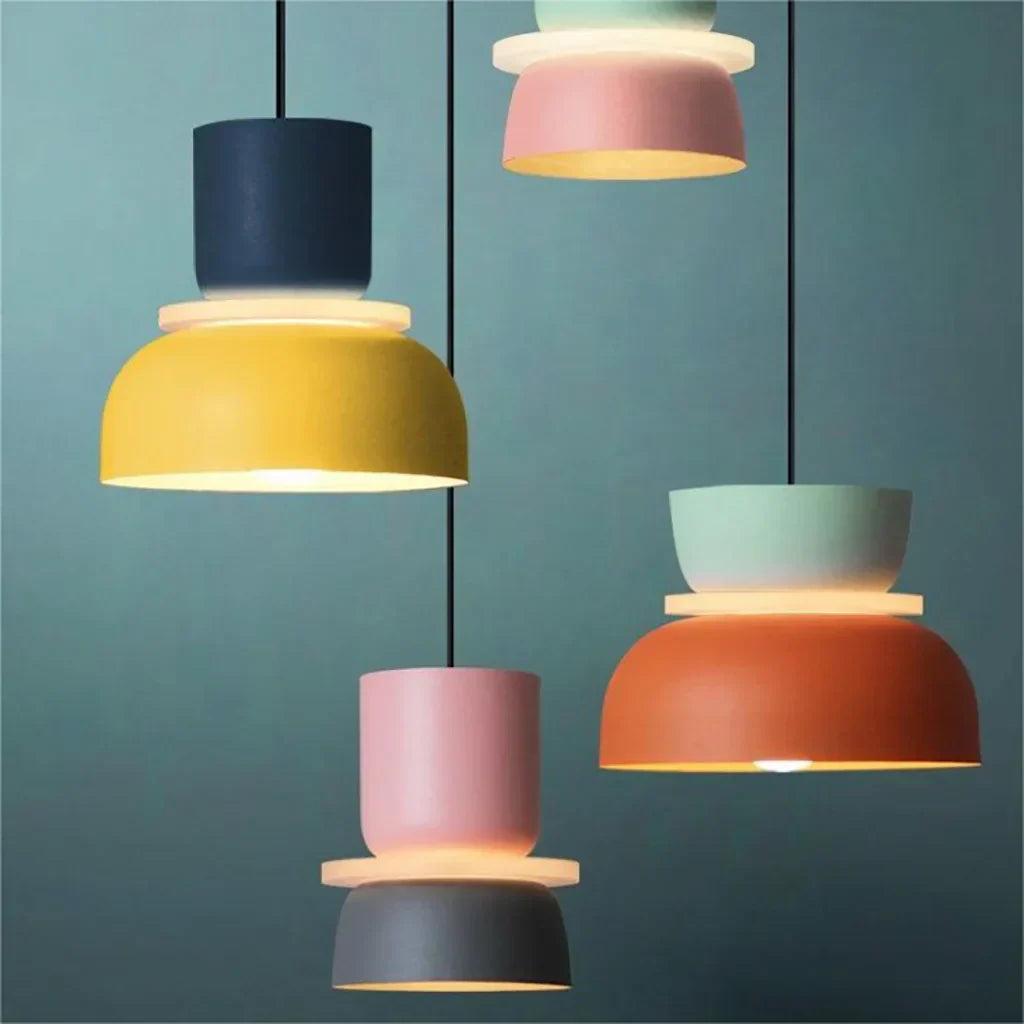 Roseva - Rina Colorful Scandinavian Pendant Light With Metal Finish