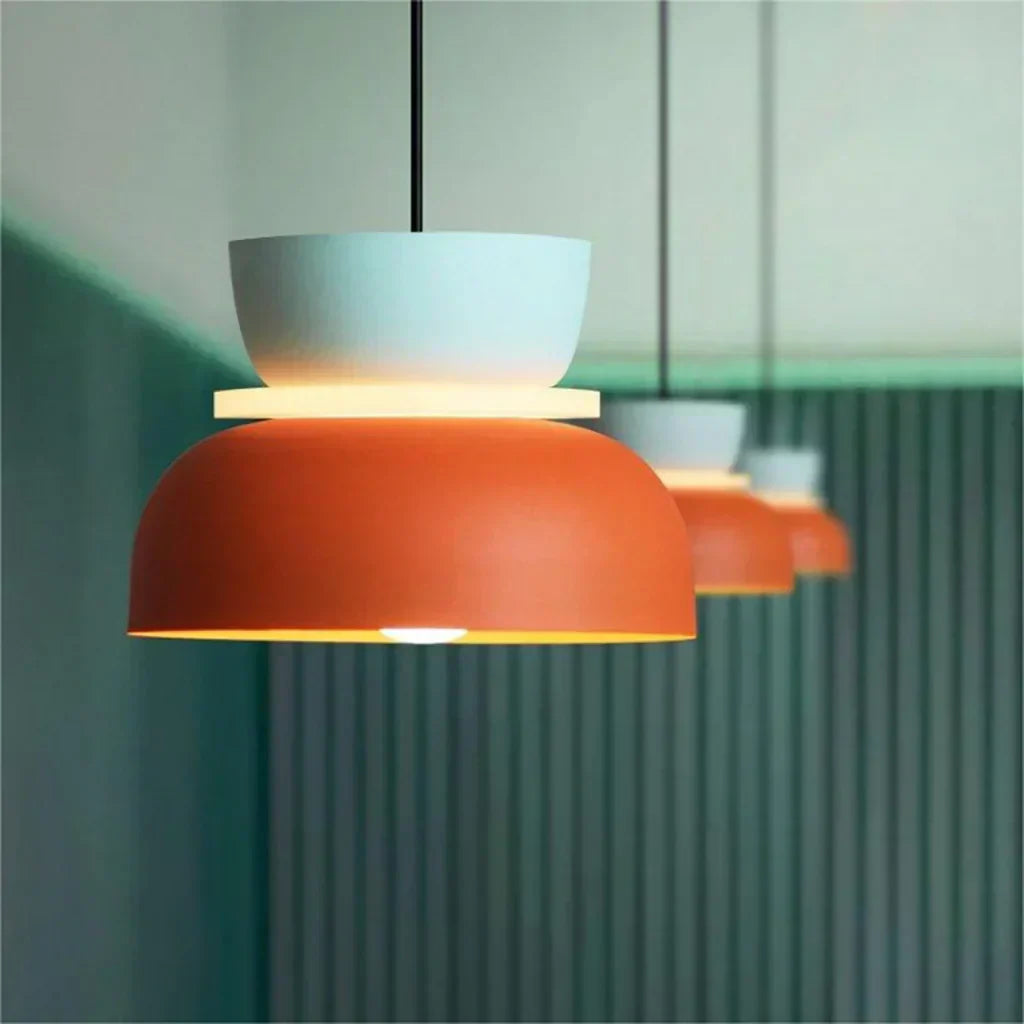 Roseva - Rina Colorful Scandinavian Pendant Light With Metal Finish