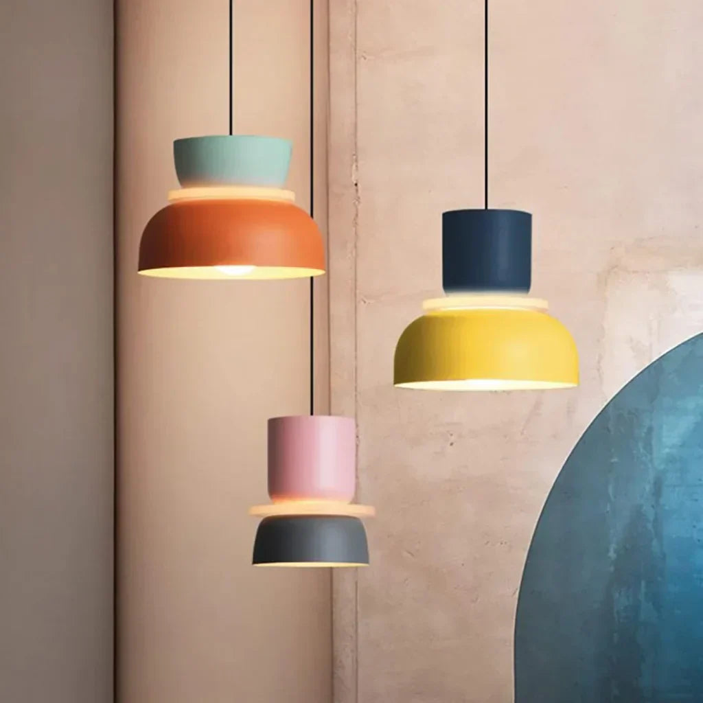 Roseva - Rina Colorful Scandinavian Pendant Light With Metal Finish