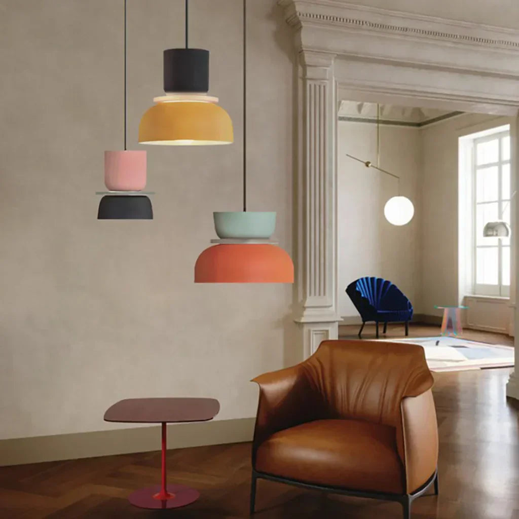 Roseva - Rina Colorful Scandinavian Pendant Light With Metal Finish