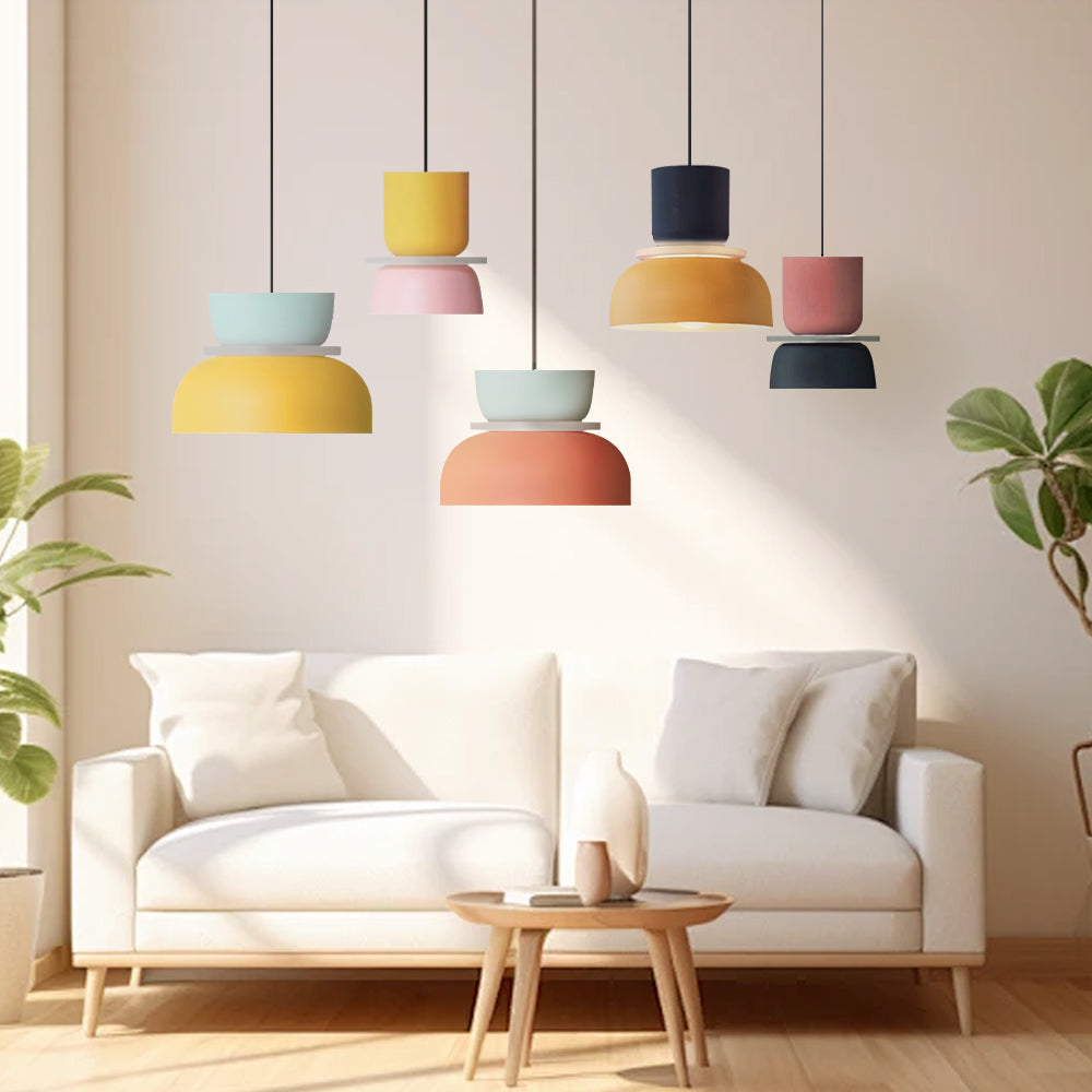 Roseva - Rina Colorful Scandinavian Pendant Light With Metal Finish