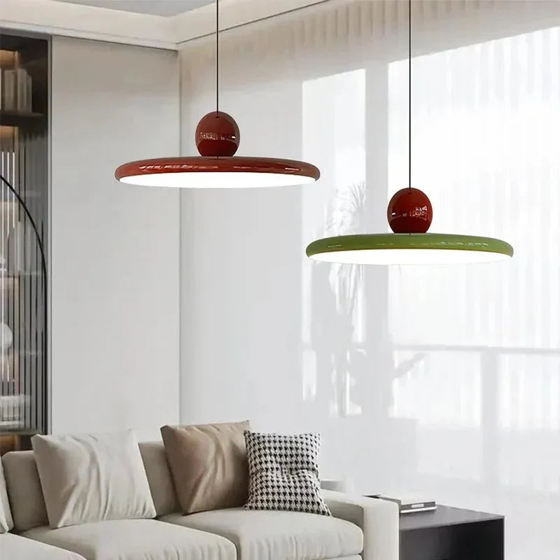 Shoreva - Noé Crème LED Pendant Light With Flying Disk Design
