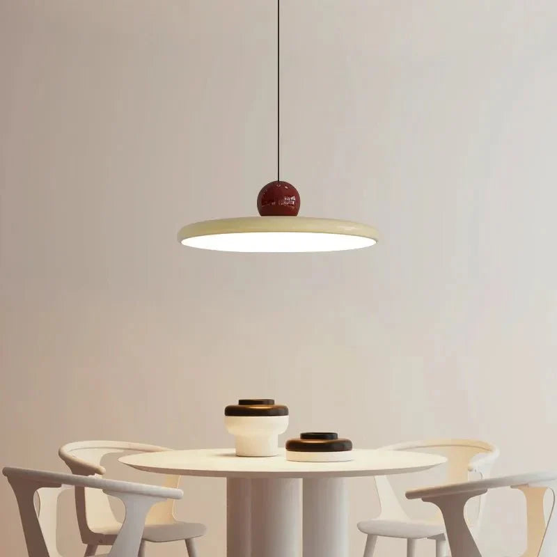 Shoreva - Noé Crème LED Pendant Light With Flying Disk Design