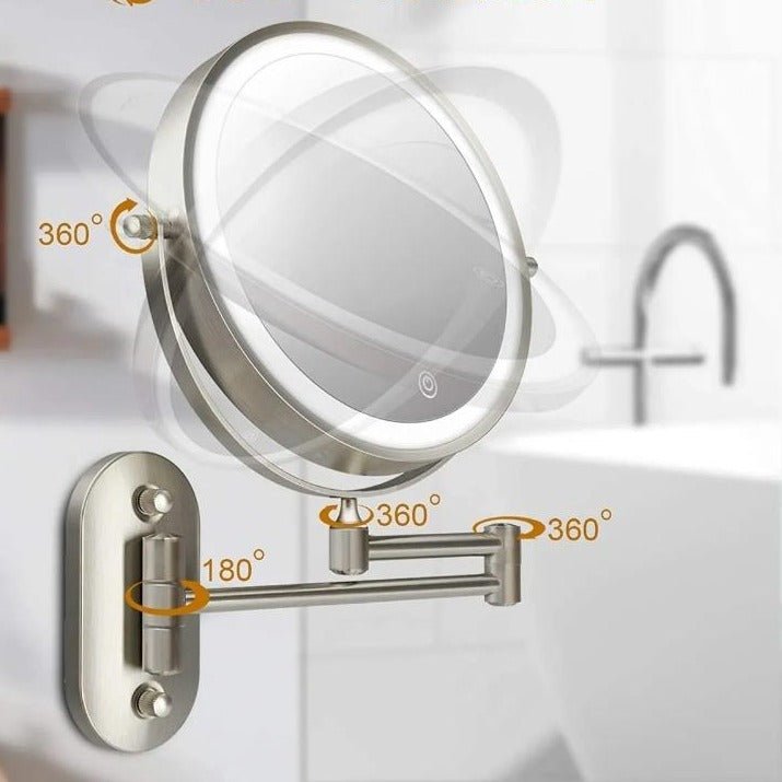 Everen - Rechargeable LED Makeup Mirror Marie Chrome Silver Pro