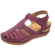 Honoria - Stylish Leather Sandals with Comfortable Wedge Design