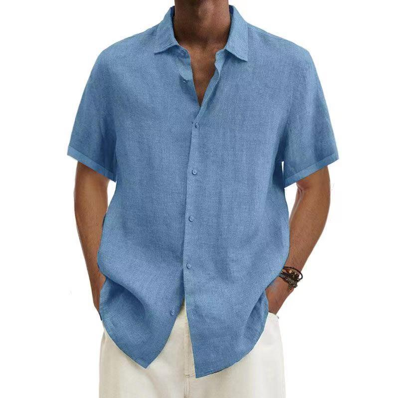Mortimer - Stylish Men's Short-Sleeved Linen Shirt for Ultimate Comfort