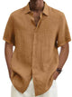 Mortimer - Stylish Men's Short-Sleeved Linen Shirt for Ultimate Comfort