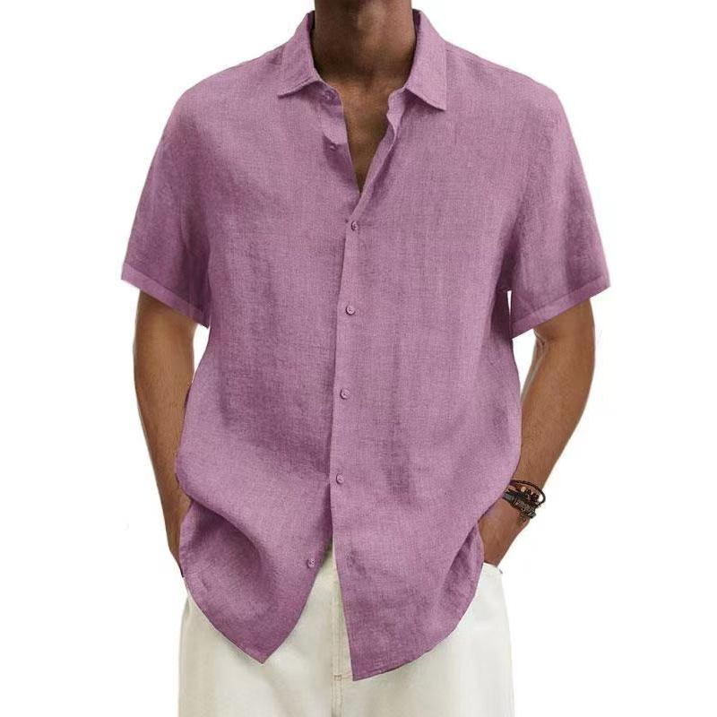 Mortimer - Stylish Men's Short-Sleeved Linen Shirt for Ultimate Comfort