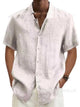 Mortimer - Stylish Men's Short-Sleeved Linen Shirt for Ultimate Comfort
