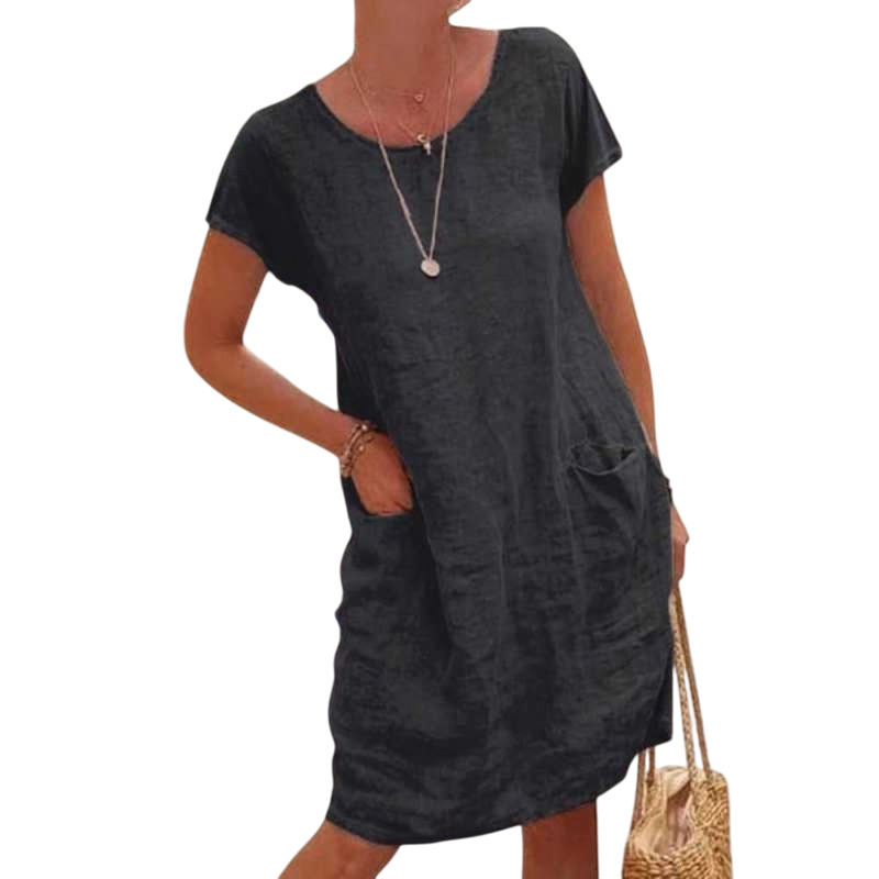 Daphne - Elegant Women's Linen Dress for Warm Weather