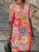 Philipa - Charming Floral Dress with V-neck Design for Women