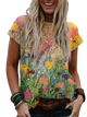 Wilma - Stylish Women's Shirt with Hand-Painted Floral Pattern