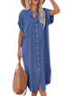 Rosalyn - Casual Women's Loose Dress in Luxurious Cotton