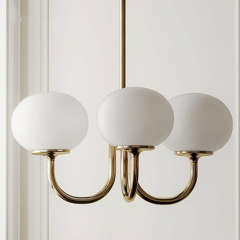 HaloLoom - Elegant Marshmallow Chandelier with Soft Glow and Modern Design