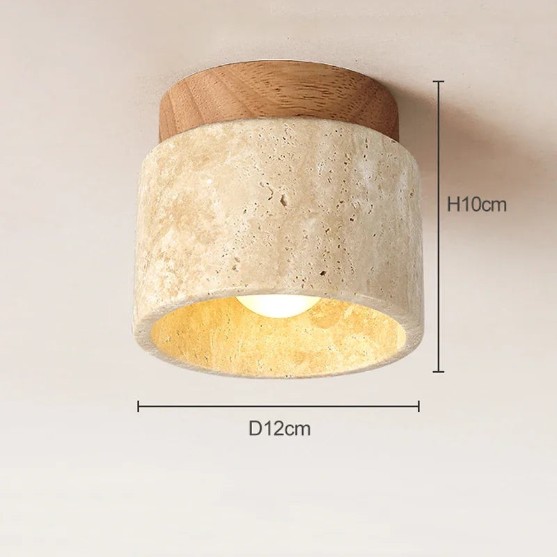 Warmora - Sara Japanese Ceiling Lamp Creme Color Minimalist Light