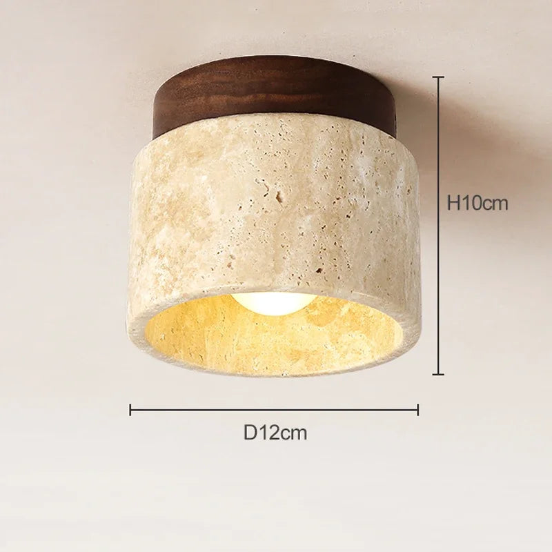 Warmora - Sara Japanese Ceiling Lamp Creme Color Minimalist Light