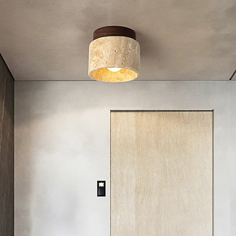 Warmora - Sara Japanese Ceiling Lamp Creme Color Minimalist Light