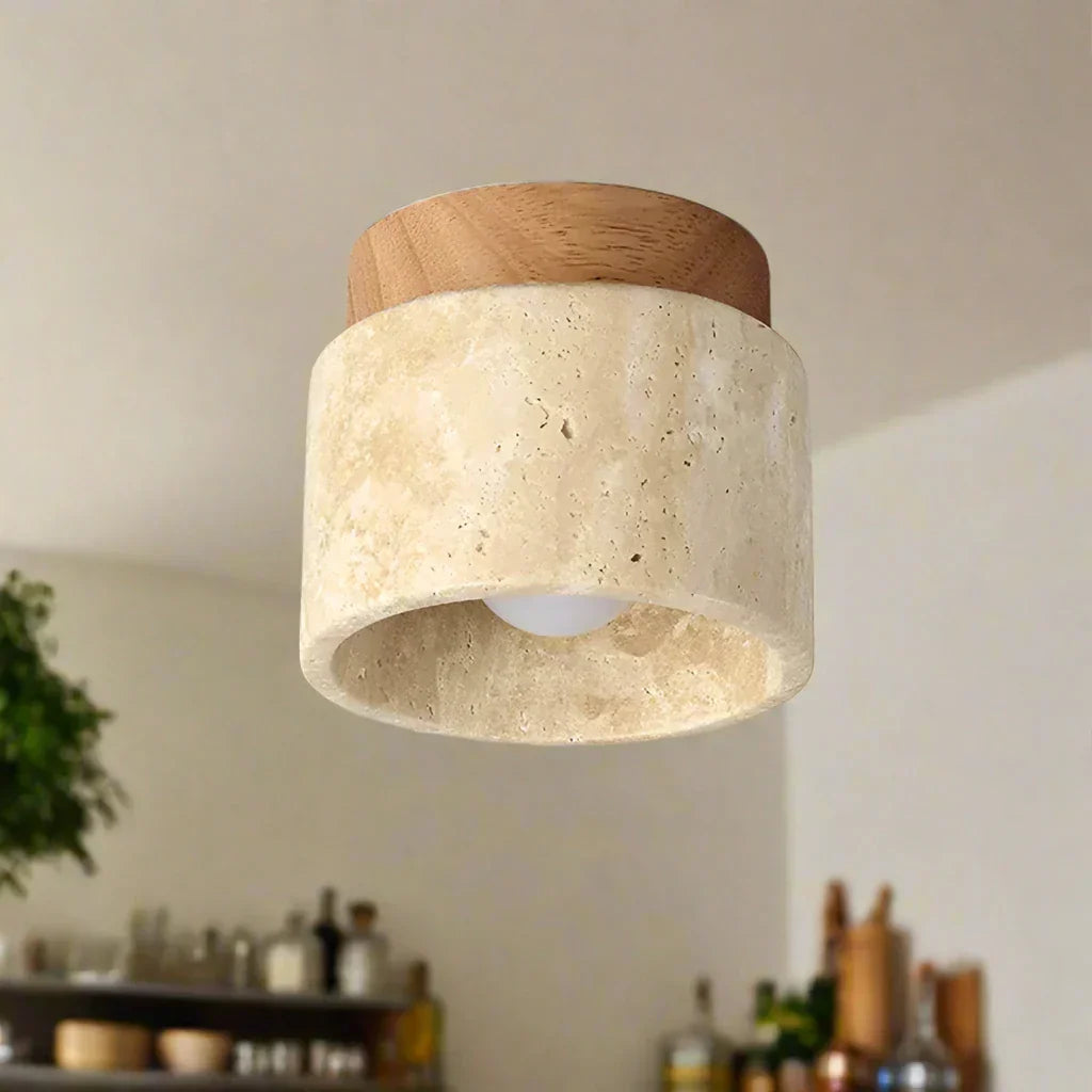 Warmora - Sara Japanese Ceiling Lamp Creme Color Minimalist Light