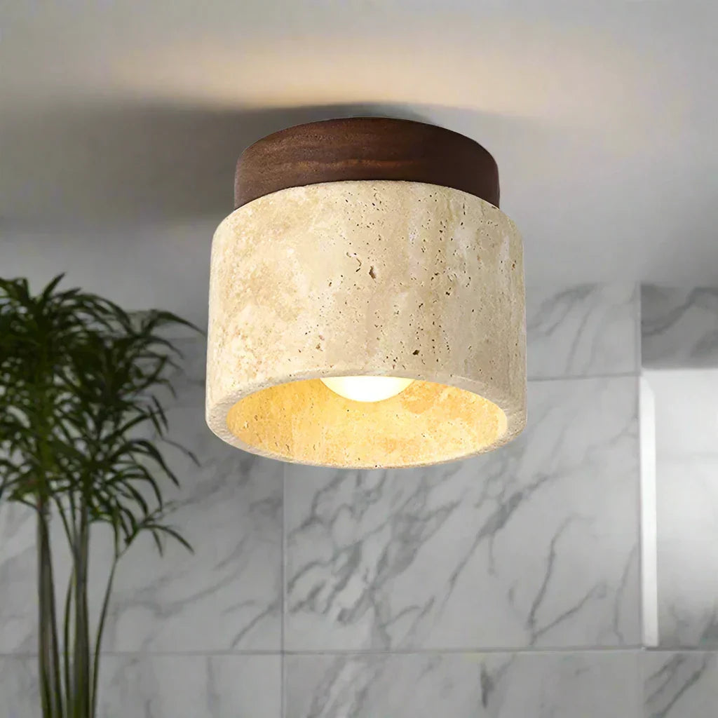 Warmora - Sara Japanese Ceiling Lamp Creme Color Minimalist Light