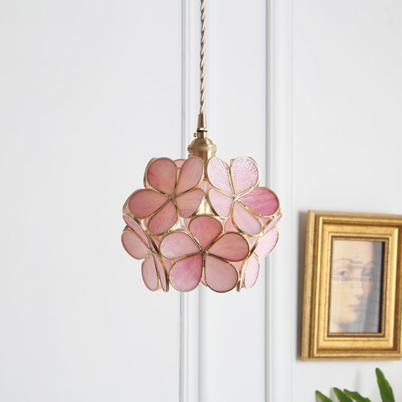 Claylia - Modern Flower Pendant Lamp Acrylic White Lotus Style Globe
