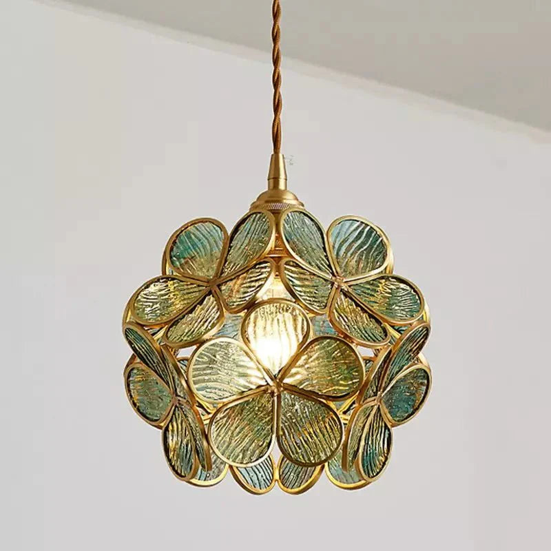 Claylia - Modern Flower Pendant Lamp Acrylic White Lotus Style Globe