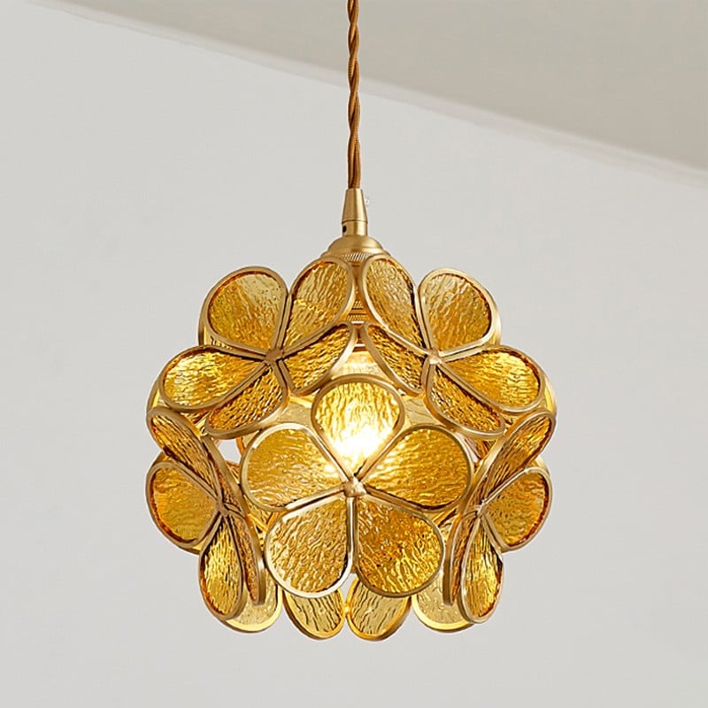 Claylia - Modern Flower Pendant Lamp Acrylic White Lotus Style Globe