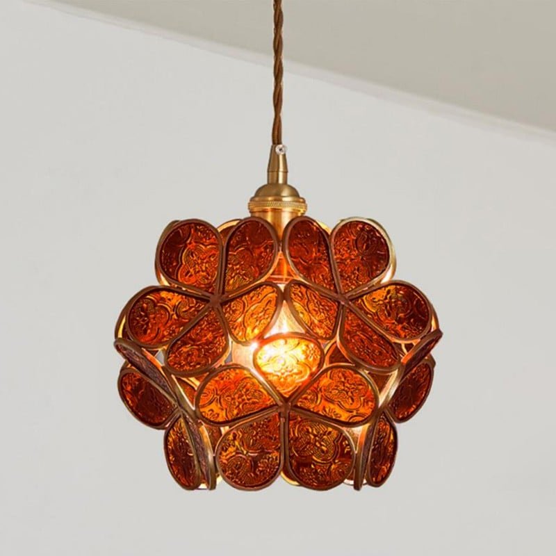 Claylia - Modern Flower Pendant Lamp Acrylic White Lotus Style Globe