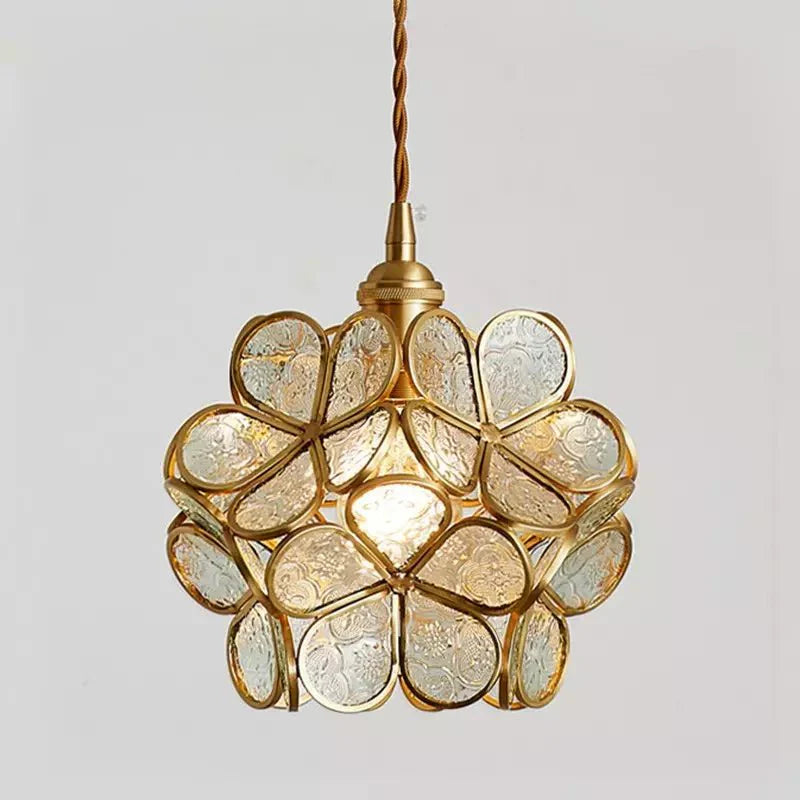 Claylia - Modern Flower Pendant Lamp Acrylic White Lotus Style Globe