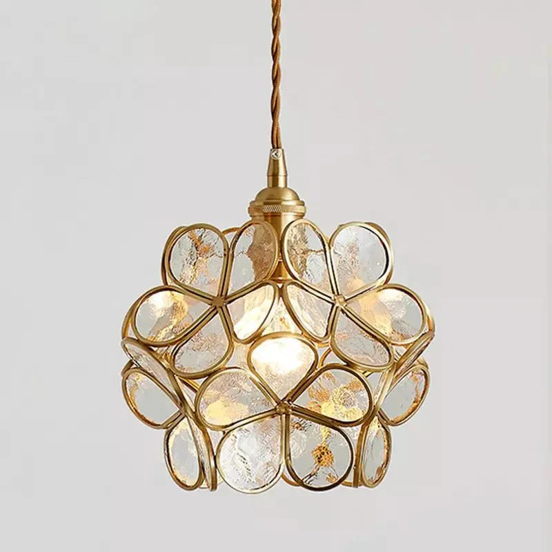 Claylia - Modern Flower Pendant Lamp Acrylic White Lotus Style Globe