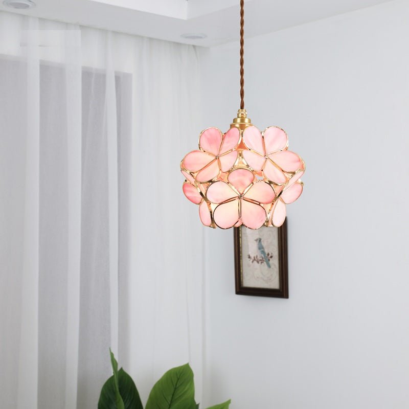 Claylia - Modern Flower Pendant Lamp Acrylic White Lotus Style Globe