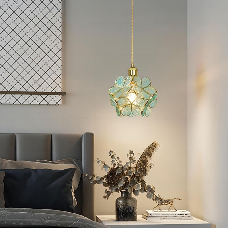 Claylia - Modern Flower Pendant Lamp Acrylic White Lotus Style Globe