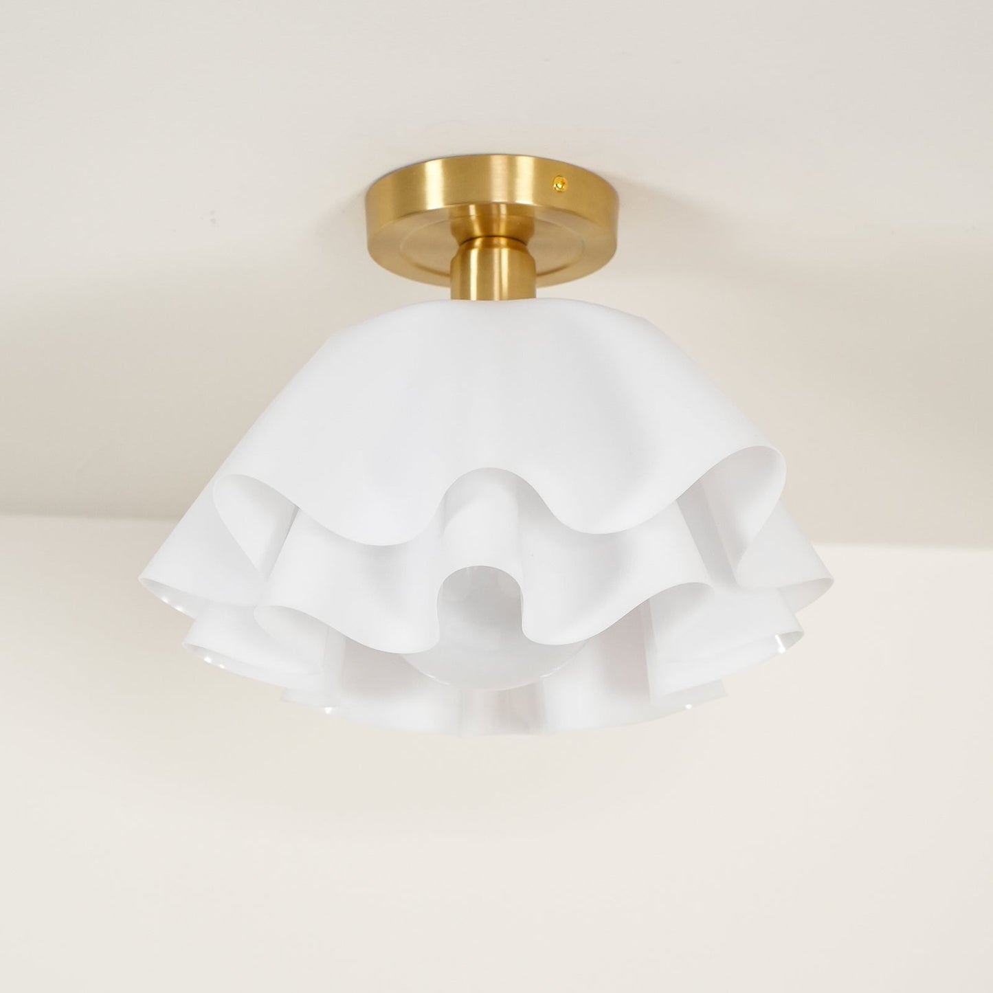 Frostora - Paula Copper LED Ceiling Light With Folded Shade Design