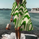 Zephyra - Stylish Women's Long-Sleeved V-neck Dress with Abstract Print