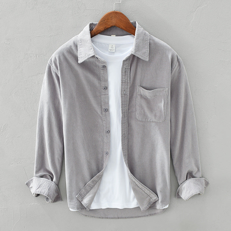 Winston - Stylish Men's Retro Corduroy Shirt for Any Occasion