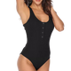 Camila - Women's Sporty One-Piece Swimsuit with Button Details