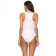 Camila - Women's Sporty One-Piece Swimsuit with Button Details