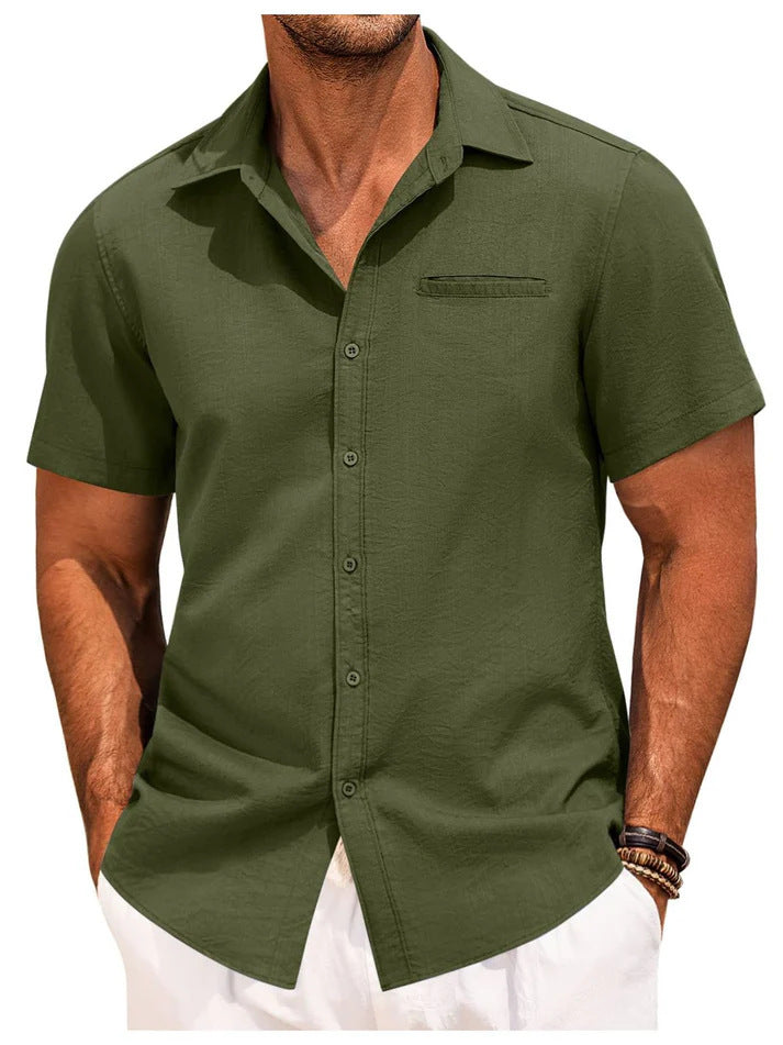 Morris - Stylish Short-Sleeved Men's Shirt for Casual Elegance