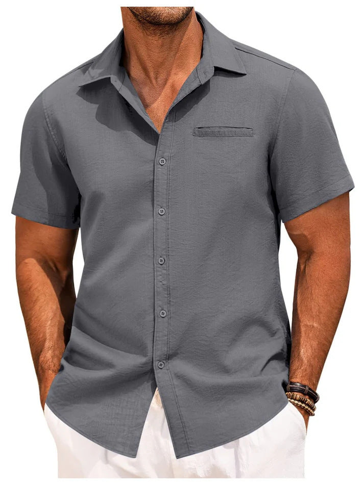 Morris - Stylish Short-Sleeved Men's Shirt for Casual Elegance