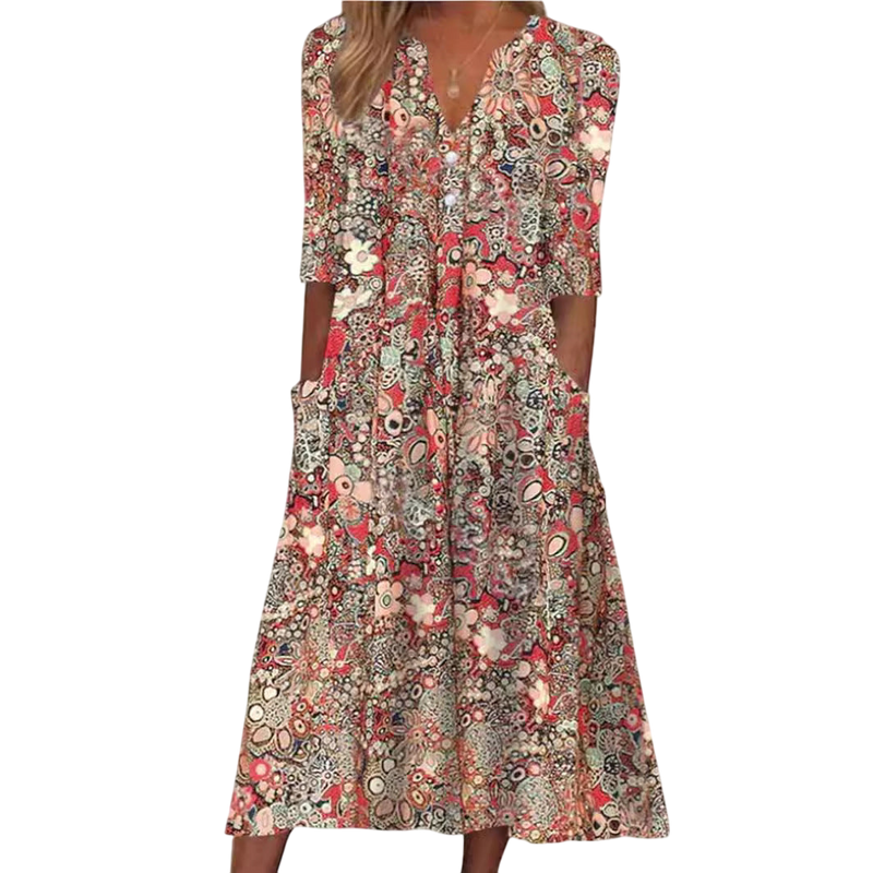 Bambi - Elegant Floral Dress for Women with Timeless Design
