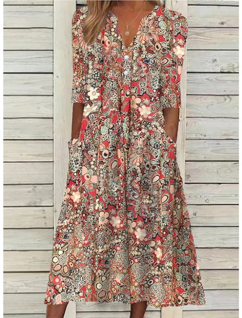 Bambi - Elegant Floral Dress for Women with Timeless Design