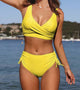 Rosemarie - Wrap Bikini Top With Wide Straps High Waist Side Tie