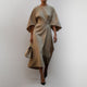 Sonya - Elegant Batwing Sleeve Maxi Dress Belted Waist