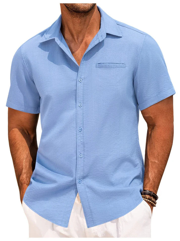 Morris - Stylish Short-Sleeved Men's Shirt for Casual Elegance