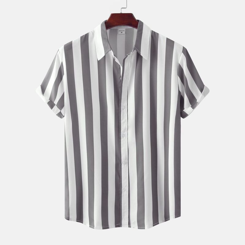 Corey - Stylish Men's Vertical Stripe Shirt for Office and Casual Wear